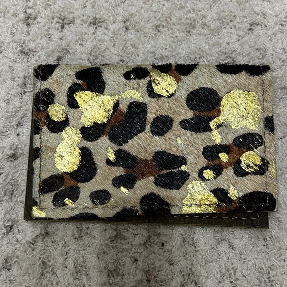 Keep it Gypsy Louis Vuitton Gold and Black Leopard Card Holder - Picture 2 of 3